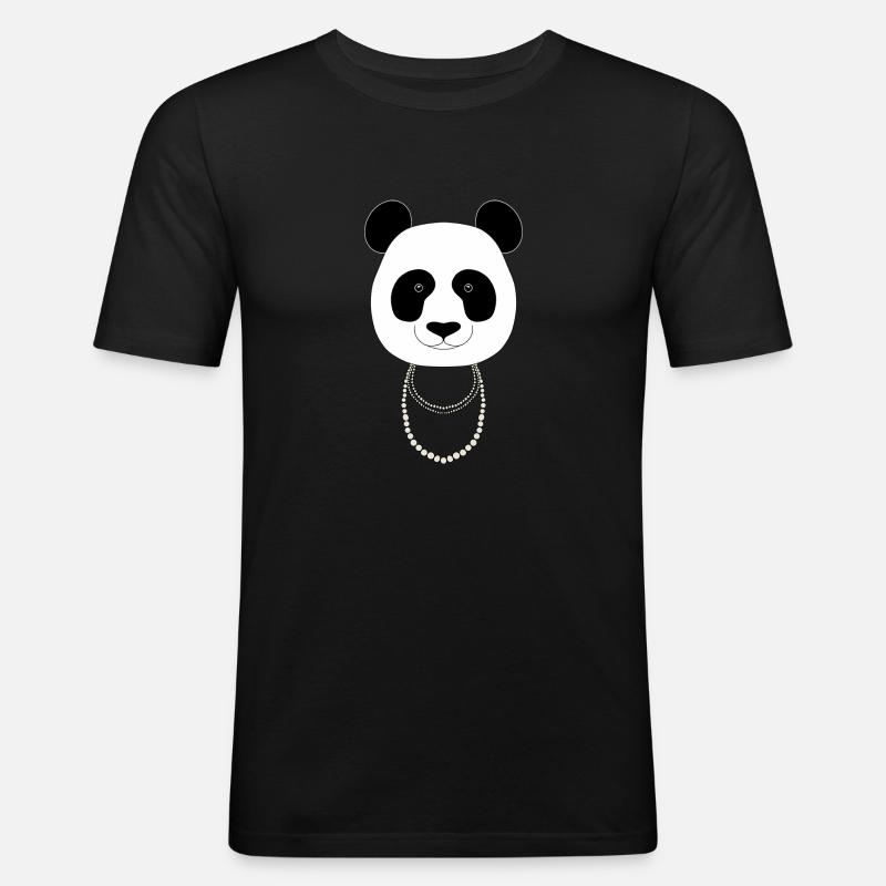 Coco Panel by Pandalicious.Me - Männer Slim Fit T-Shirt - Schwarz