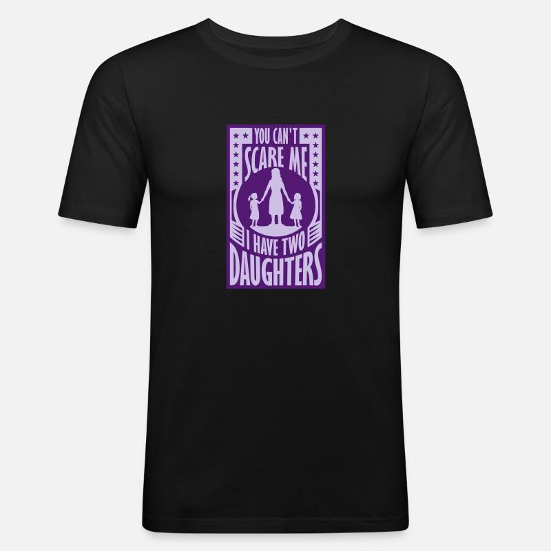 I have two daughters - Männer Slim Fit T-Shirt - Schwarz