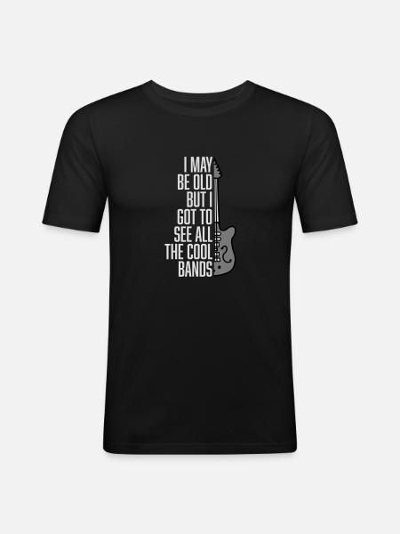 I may be old - Men's Slim Fit T-Shirt - black