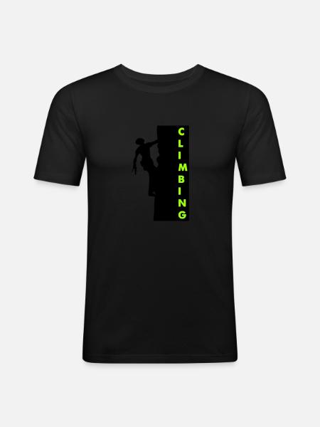Escalade - T-shirt près du corps Homme - noir