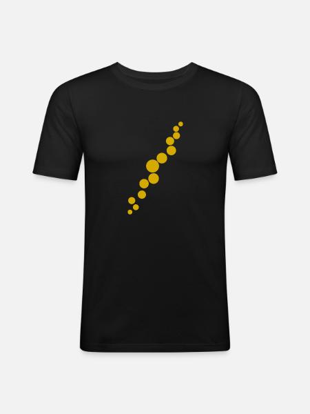 Gold diagonal - Men's Slim Fit T-Shirt - black