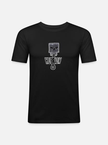 Hubraum - Männer Slim Fit T-Shirt - Schwarz
