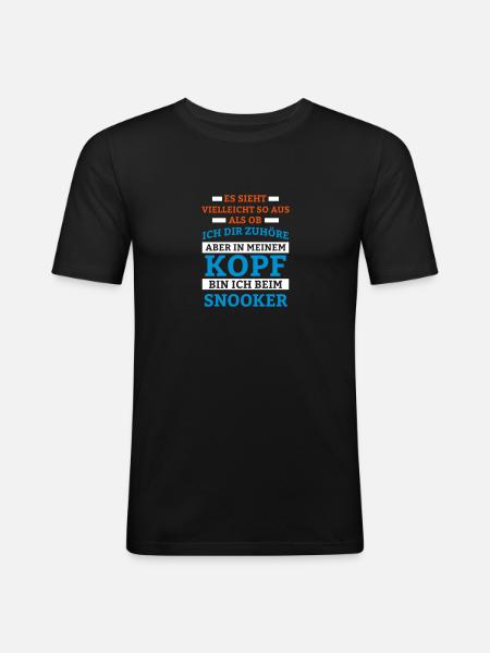 Snooker Sportart - Männer Slim Fit T-Shirt - Schwarz