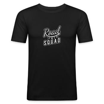 Road Trip - T-shirt près du corps Homme - noir - Devant - Nik (191cm)