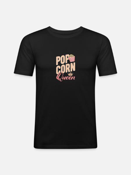 Pop-corn - T-shirt près du corps Homme - noir