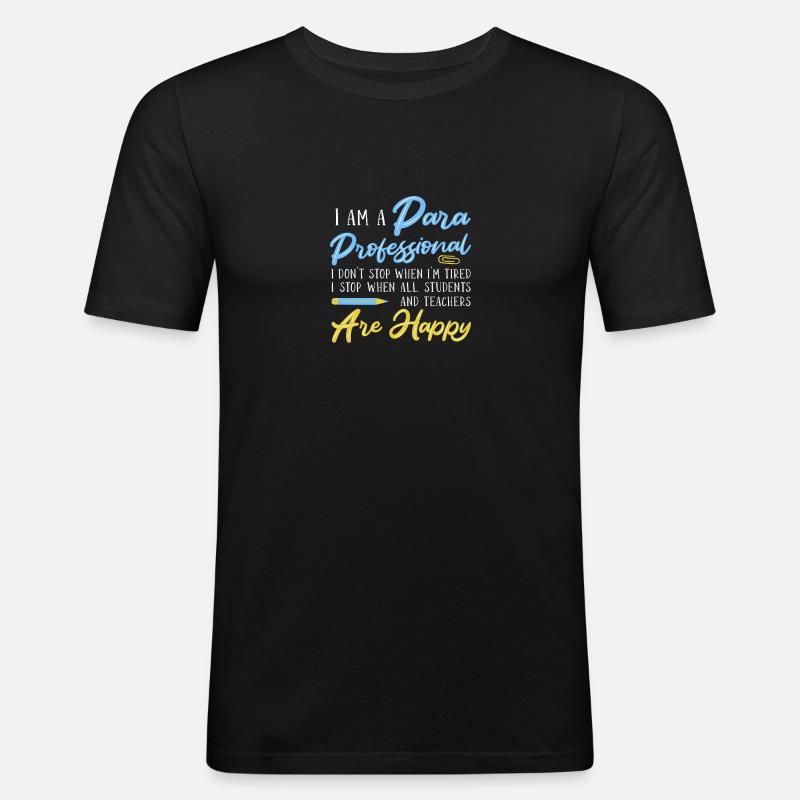Paraprofessional - Männer Slim Fit T-Shirt - Schwarz