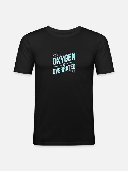 Nageurs - T-shirt près du corps Homme - noir