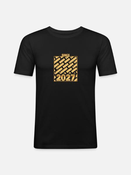 Year 2027 - Men's Slim Fit T-Shirt - black