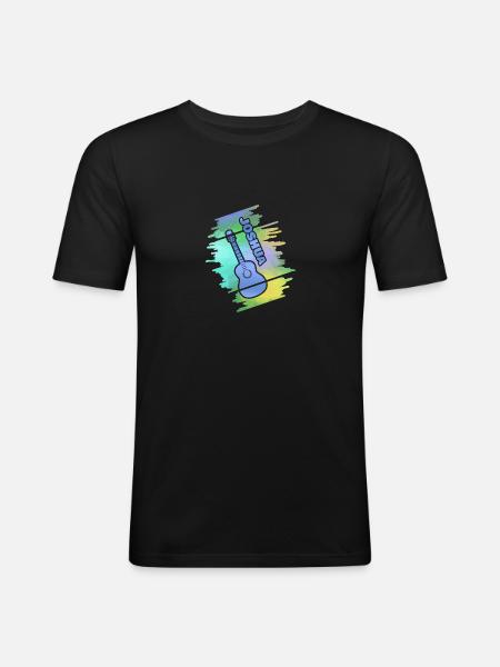 Guitar Joshua - Men's Slim Fit T-Shirt - black