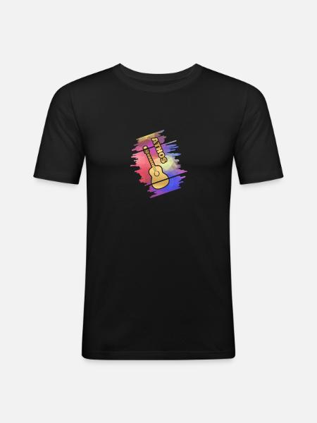 Guitar Athos - Men's Slim Fit T-Shirt - black
