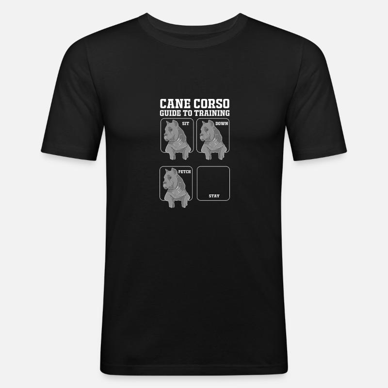 Cane Corso - Männer Slim Fit T-Shirt - Schwarz