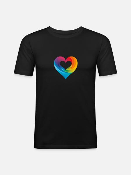 Love for LGBTQIA+ community - Men's Slim Fit T-Shirt - black