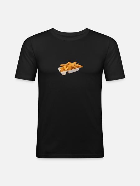 fries stuff - Men's Slim Fit T-Shirt - black
