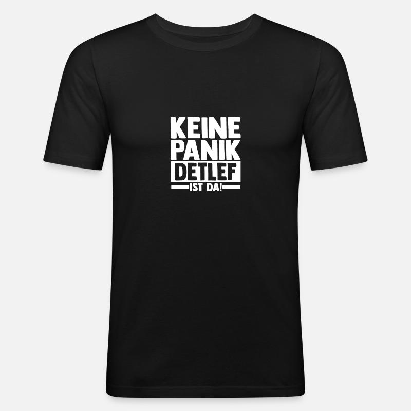 First name Detlef - Men's Slim Fit T-Shirt - black