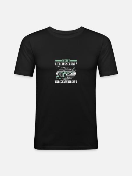 Pilot Helicopter Helicopter - Men's Slim Fit T-Shirt - black