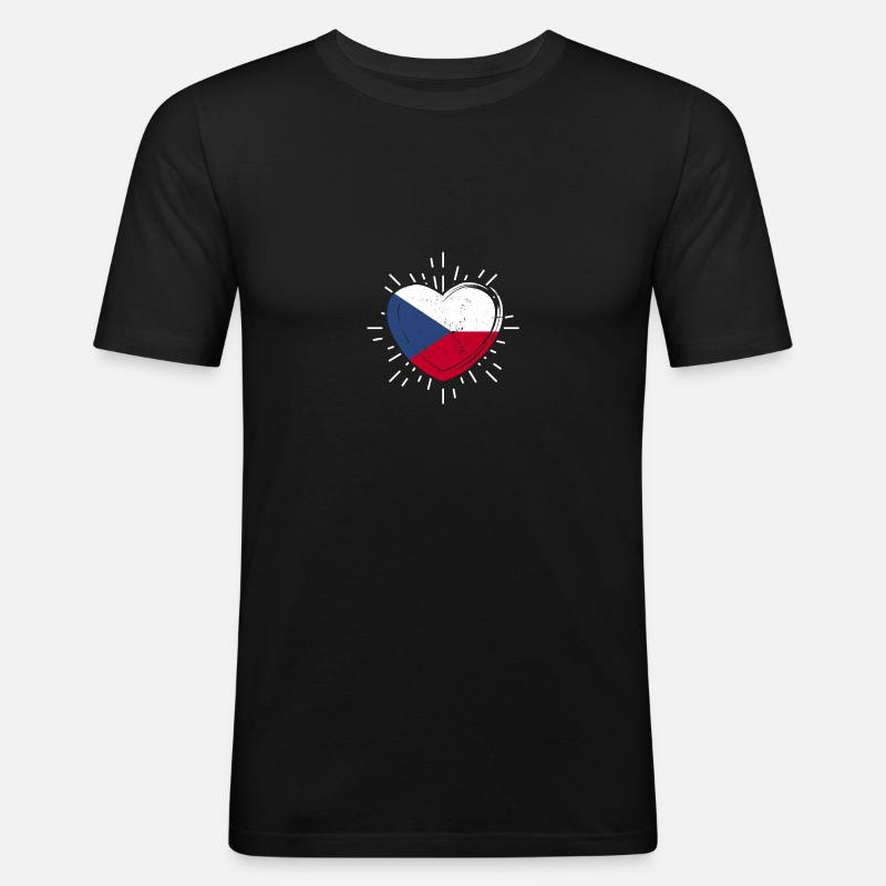 Tschechen Tschechisch Tschechien - Männer Slim Fit T-Shirt - Schwarz