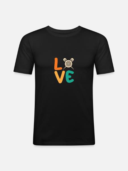 Darts player Darts - Men's Slim Fit T-Shirt - black