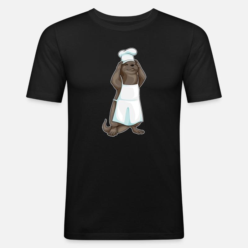 Chef Chef Cuisson Chef Cuisson - T-shirt près du corps Homme - noir