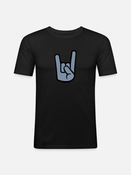Metal - Männer Slim Fit T-Shirt - Schwarz