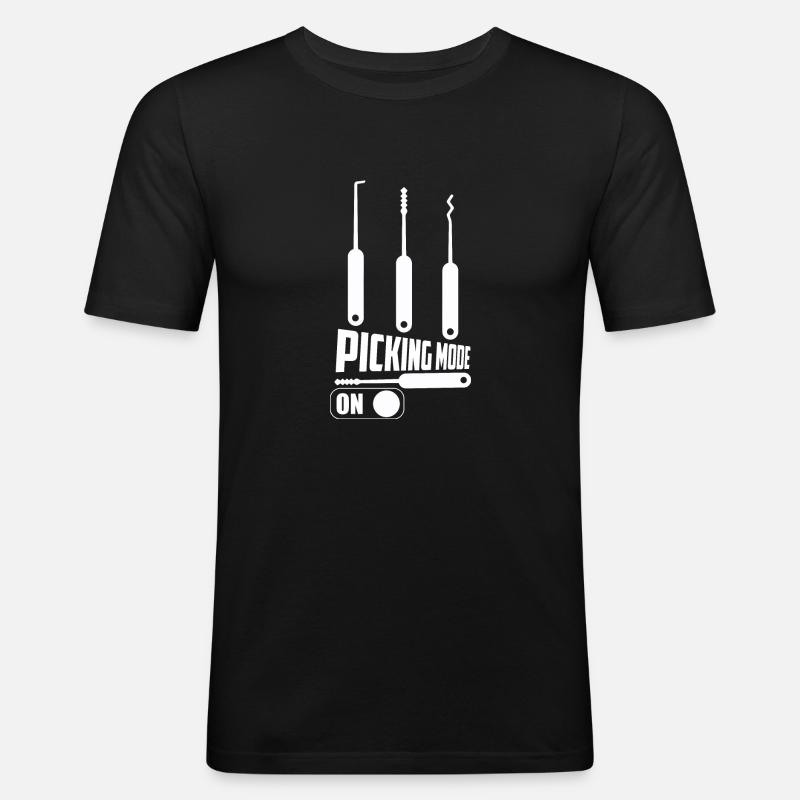 Picking Mode On Lockpicker Locksmith - Men's Slim Fit T-Shirt - black