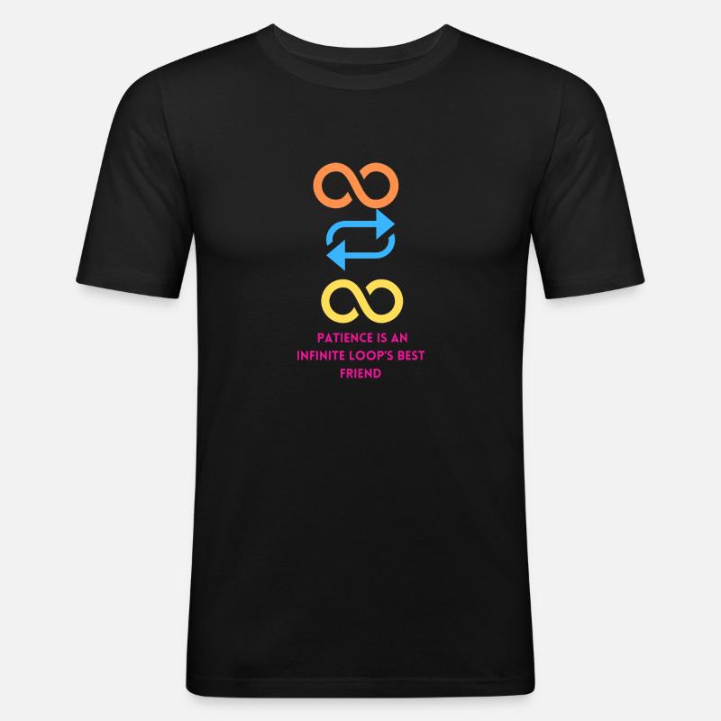 World of Coding Tee - Männer Slim Fit T-Shirt - Schwarz