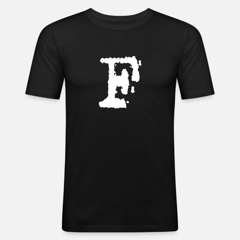 F - Männer Slim Fit T-Shirt - Schwarz