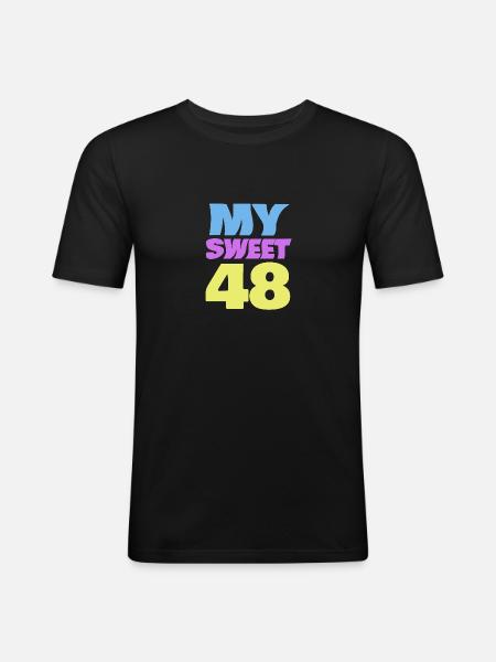 Sweet 48 - Men's Slim Fit T-Shirt - black