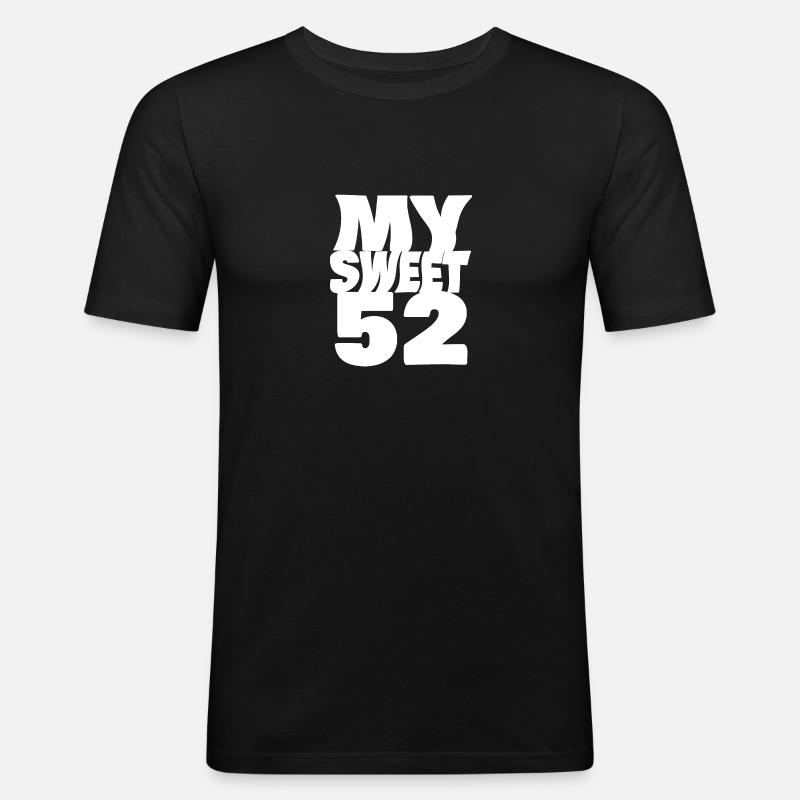 52 - Männer Slim Fit T-Shirt - Schwarz