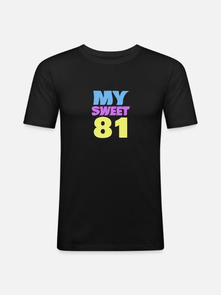 Doux 81 - T-shirt près du corps Homme - noir