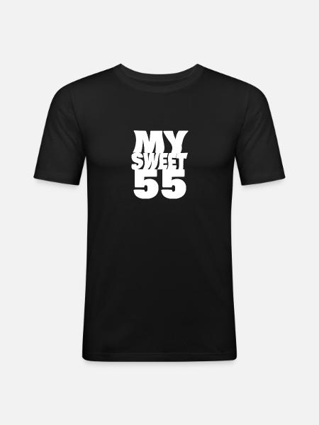 Sweet 55 - Men's Slim Fit T-Shirt - black