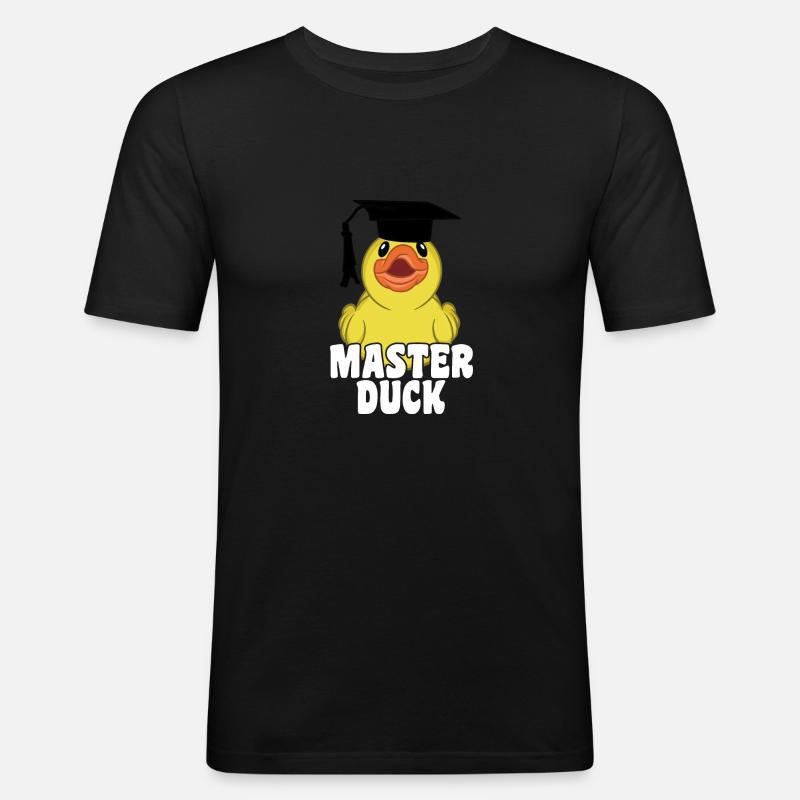 Master Duck Student Saying - Men's Slim Fit T-Shirt - black