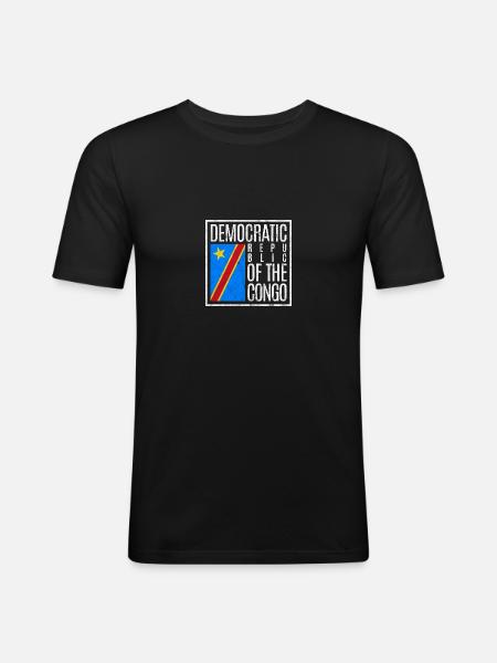 Democratic Republic of the Congo - Men's Slim Fit T-Shirt - black