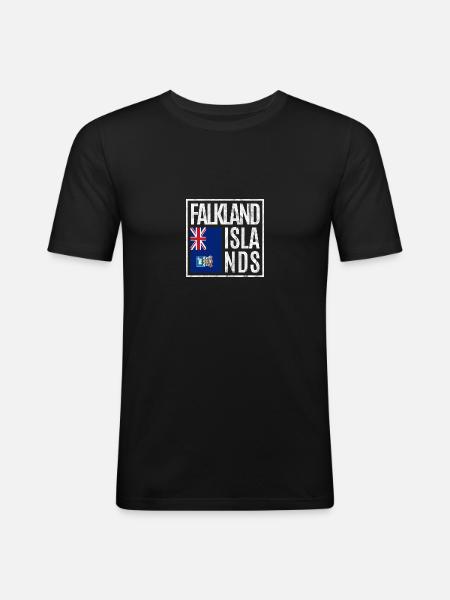 Falkland Islands - Men's Slim Fit T-Shirt - black