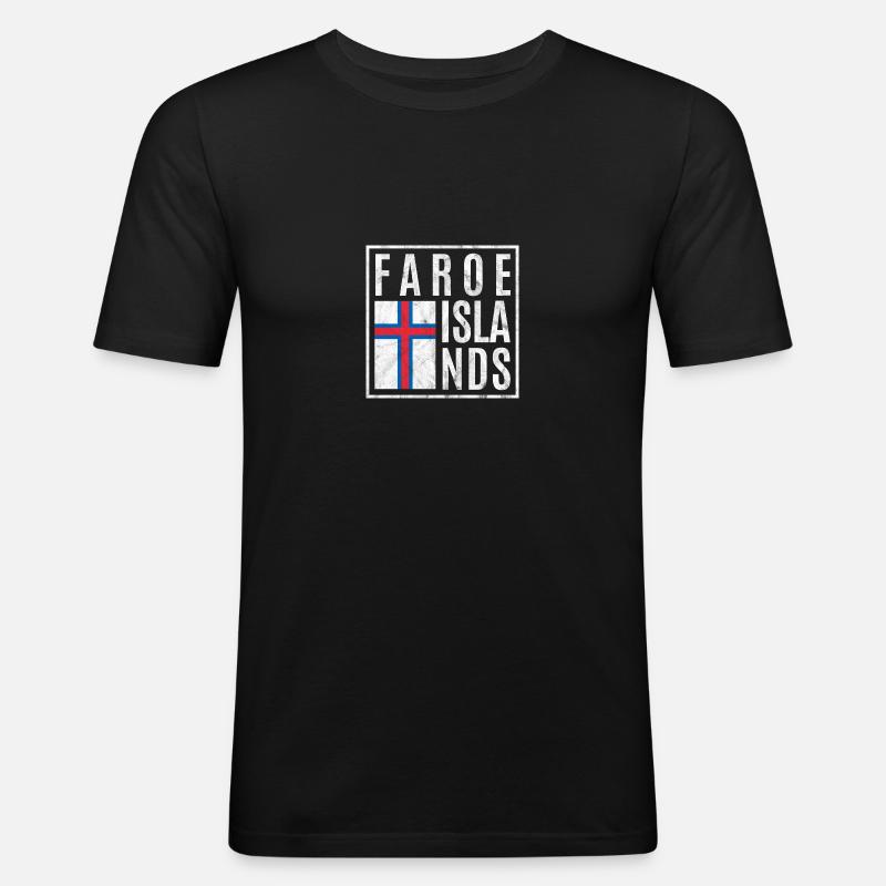 Färöer Inseln - Männer Slim Fit T-Shirt - Schwarz