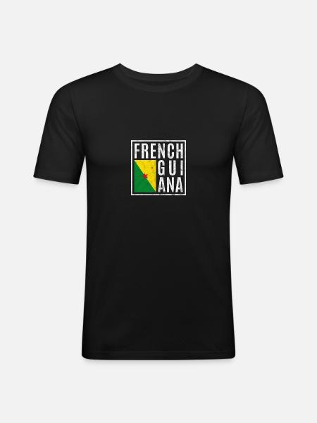 French Guiana - Men's Slim Fit T-Shirt - black
