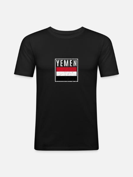 Yemen - Men's Slim Fit T-Shirt - black