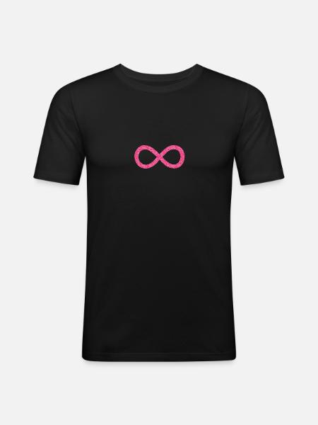 infinity glitter - Men's Slim Fit T-Shirt - black