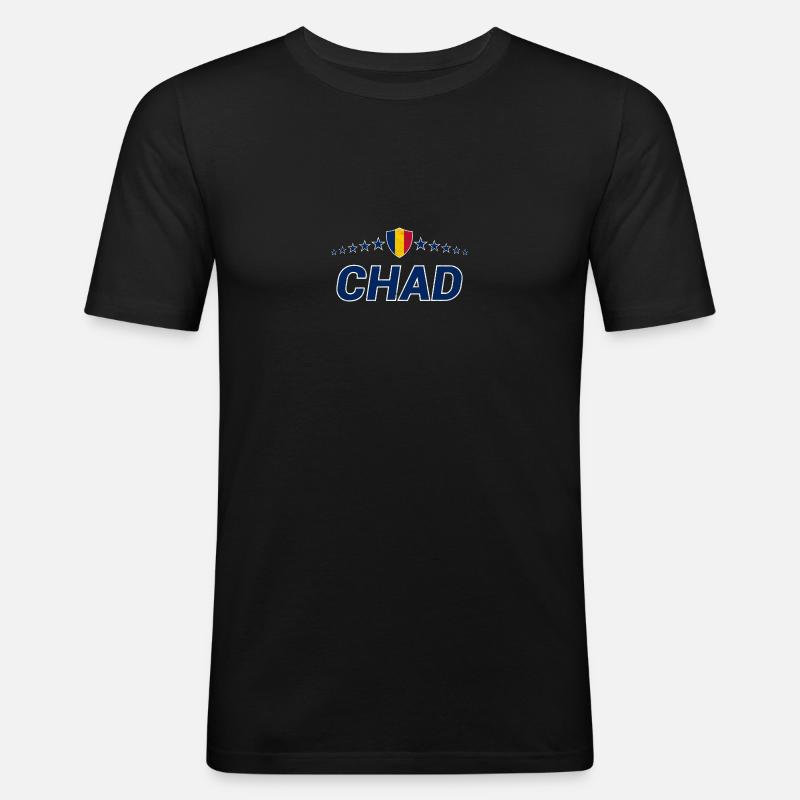 Tschad - Männer Slim Fit T-Shirt - Schwarz
