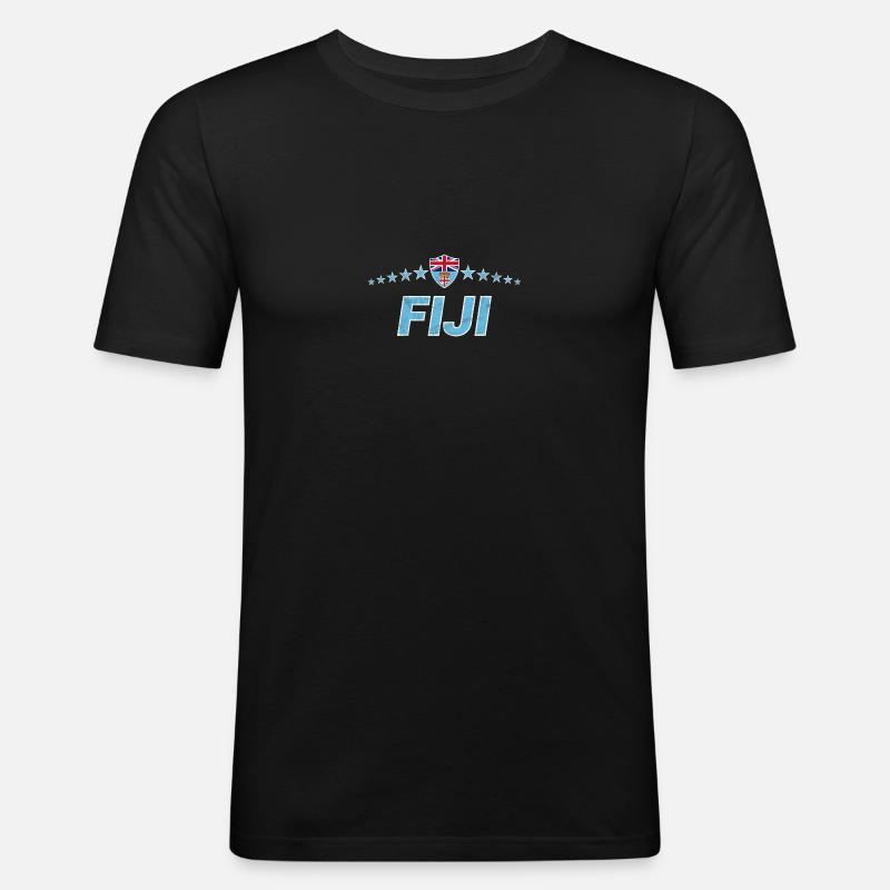 Fidschi - Männer Slim Fit T-Shirt - Schwarz