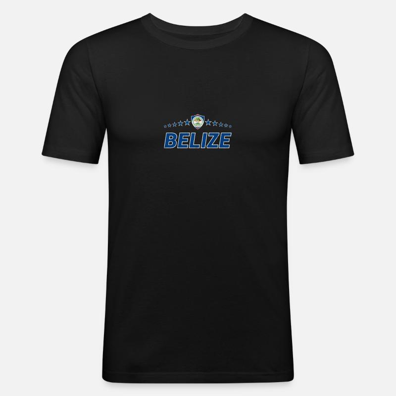 Belize - Männer Slim Fit T-Shirt - Schwarz