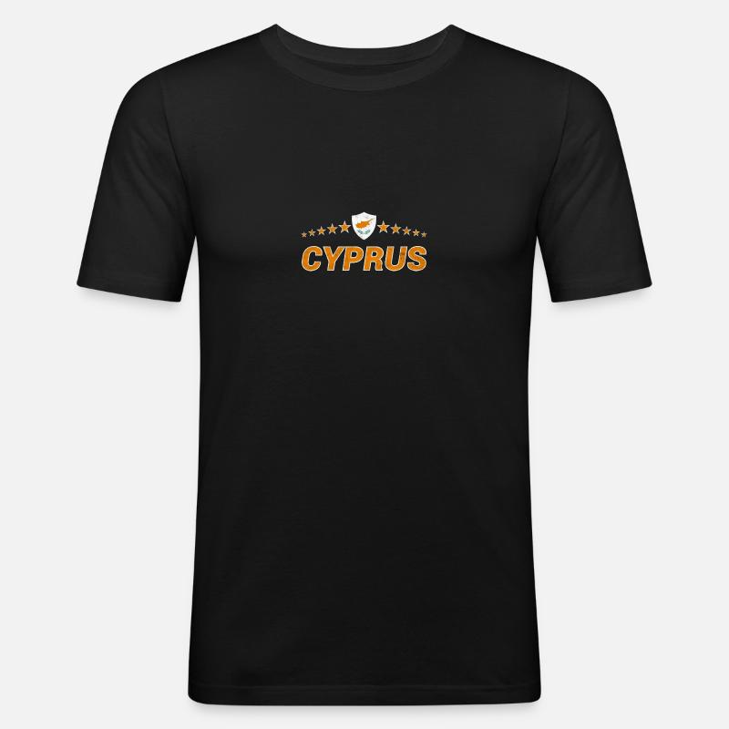 Zypern - Männer Slim Fit T-Shirt - Schwarz