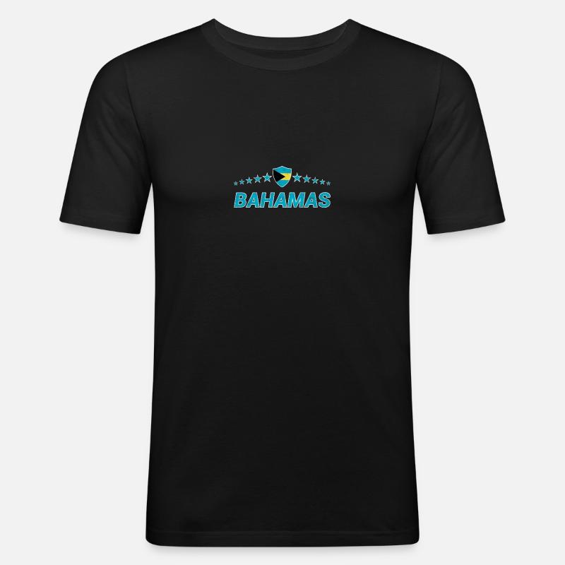 Bahamas - Männer Slim Fit T-Shirt - Schwarz