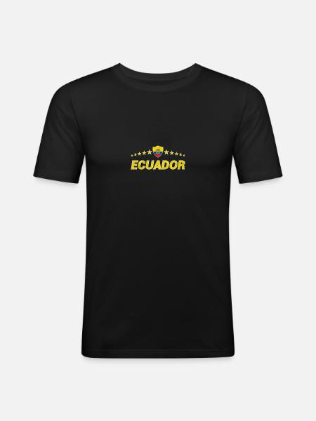 Ecuador - Männer Slim Fit T-Shirt - Schwarz