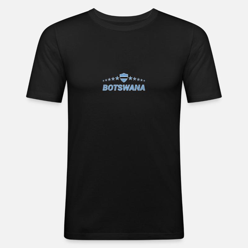 Botswana - Männer Slim Fit T-Shirt - Schwarz
