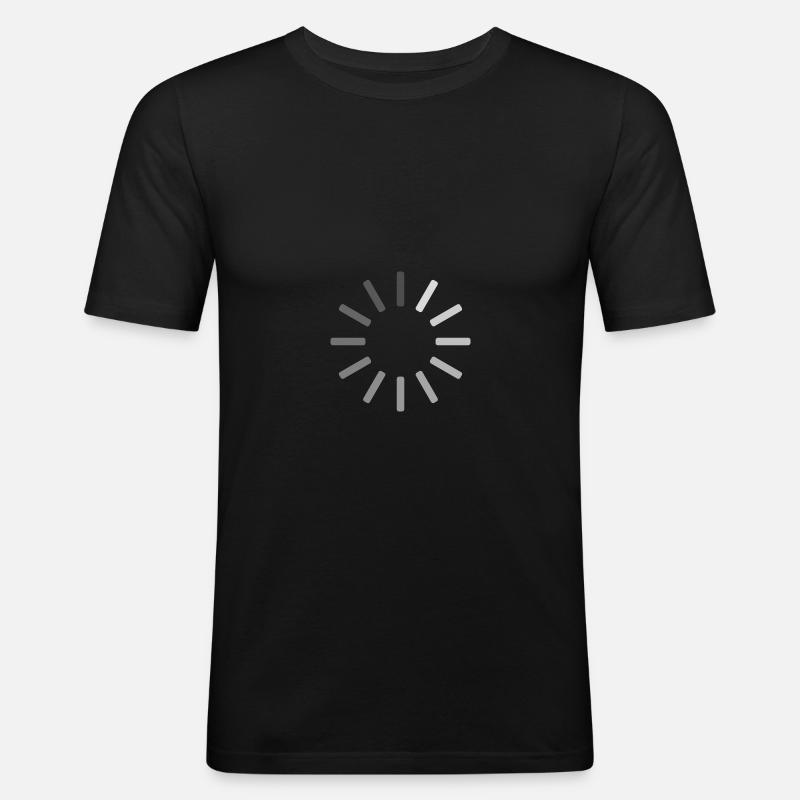 Loading Icône buffering - T-shirt près du corps Homme - noir