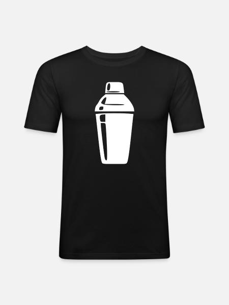 Cocktail Shaker Cocktail Bar Gift Bartender - Men's Slim Fit T-Shirt - black