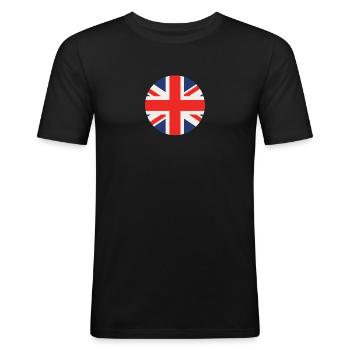 Angleterre - T-shirt près du corps Homme - noir - Devant - Nik (191cm)
