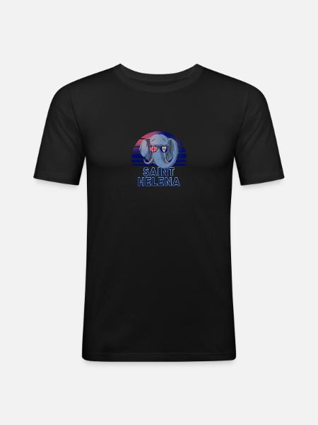 Saint Helena - Men's Slim Fit T-Shirt - black