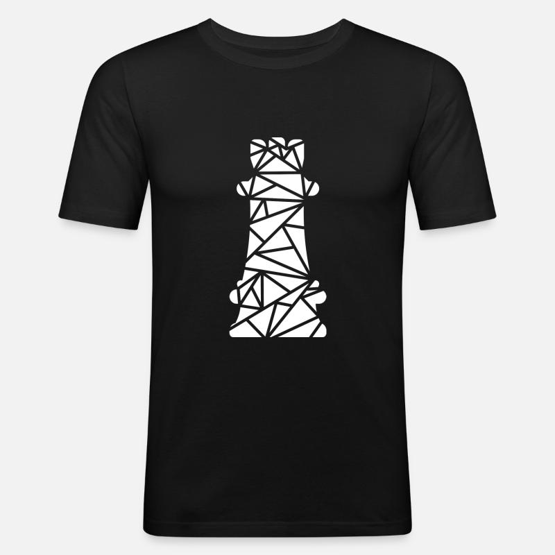 Der Turm - Männer Slim Fit T-Shirt - Schwarz