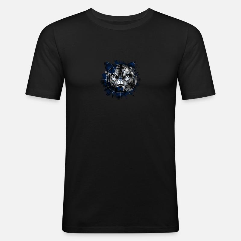 Antarktis - Männer Slim Fit T-Shirt - Schwarz